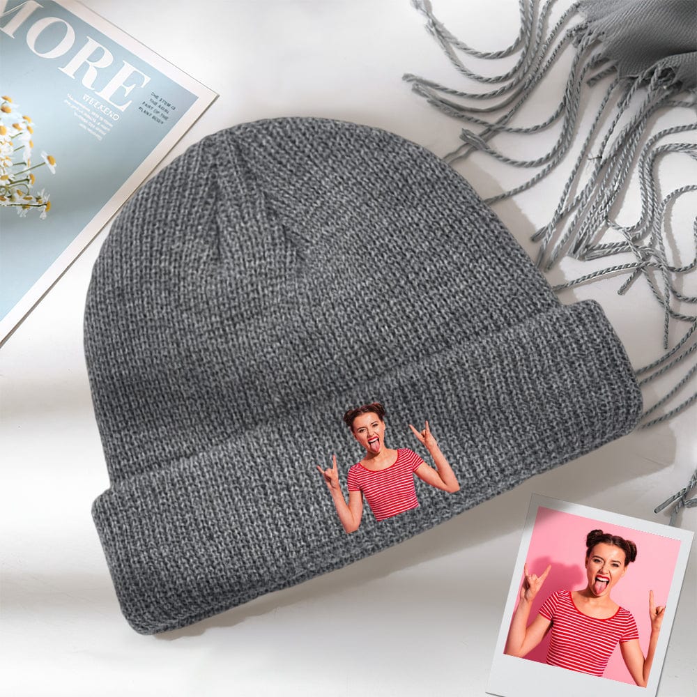 Custom Knitted Hat Adult Unisex Beanie Hat Warm Cap for Winter Gifts