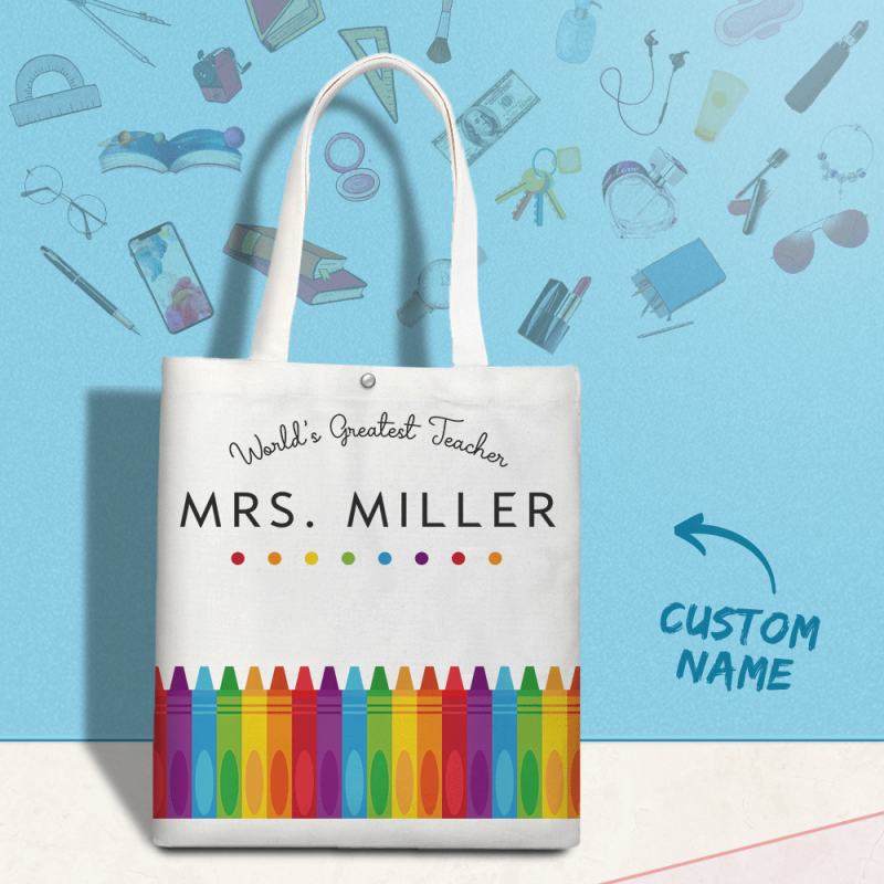 Custom Text Handbag For Canvas Bag For Shopping Bag For Woman