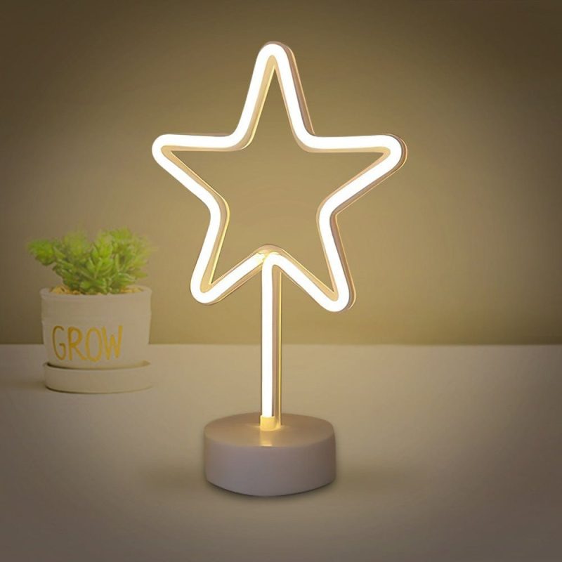 Neon Led Lights Star Shape Valentine’s Day Gift For Girfriend