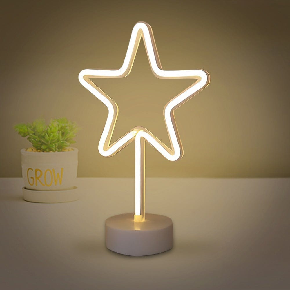 Neon Led Lights Star Shape Valentine's Day Gift For Girfriend