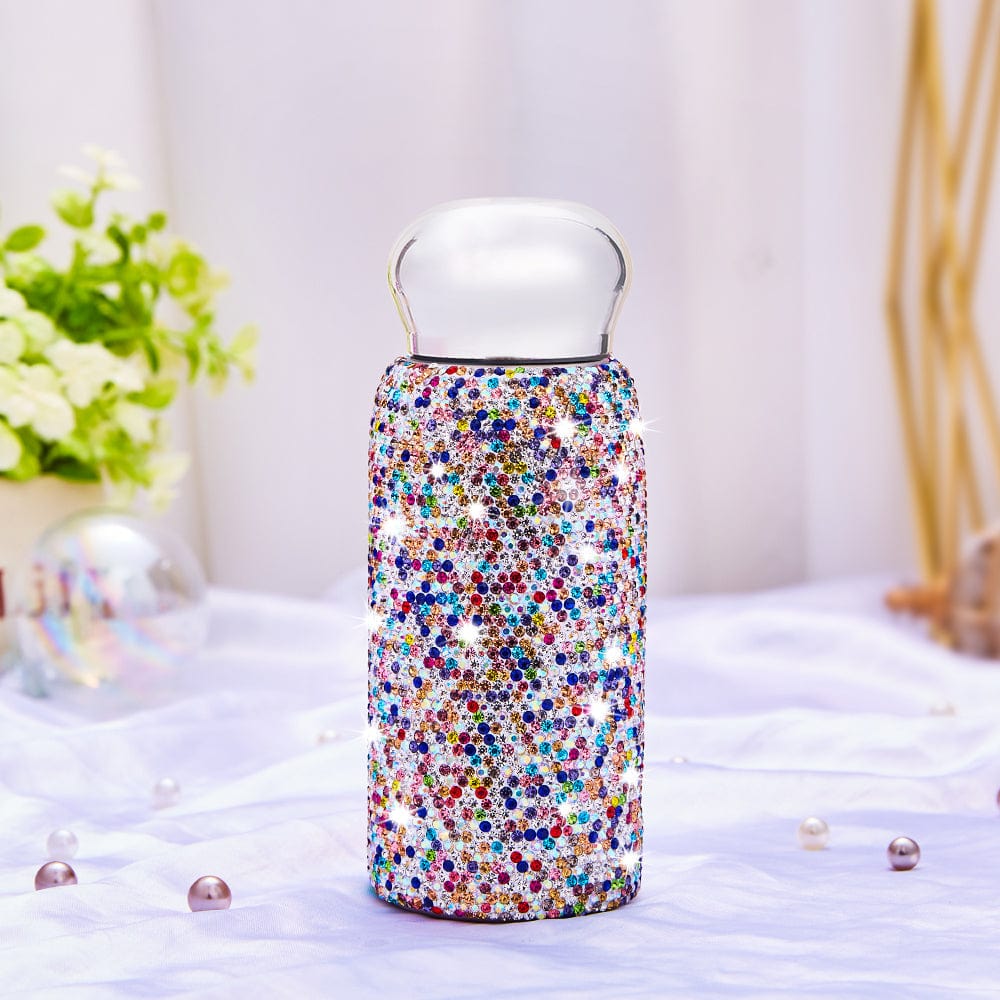 Multicolor Rhinestone Tumbler Stylish Bling Water Bottle Gift for Her