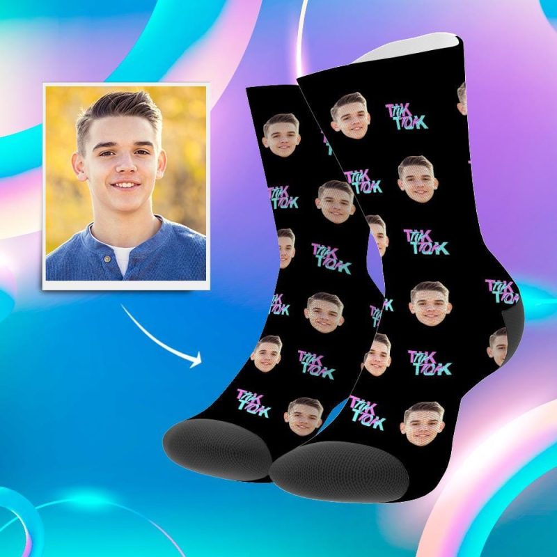 Tiktok Socks Custom Face Socks Fashion TikTok Socks Gifts For Him