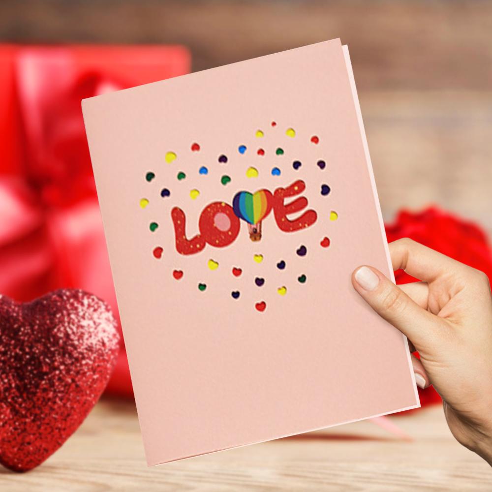 Pop Up Valentine Cards Valentine's Day Gifts Card for Couple - 150*200mm - Image 2