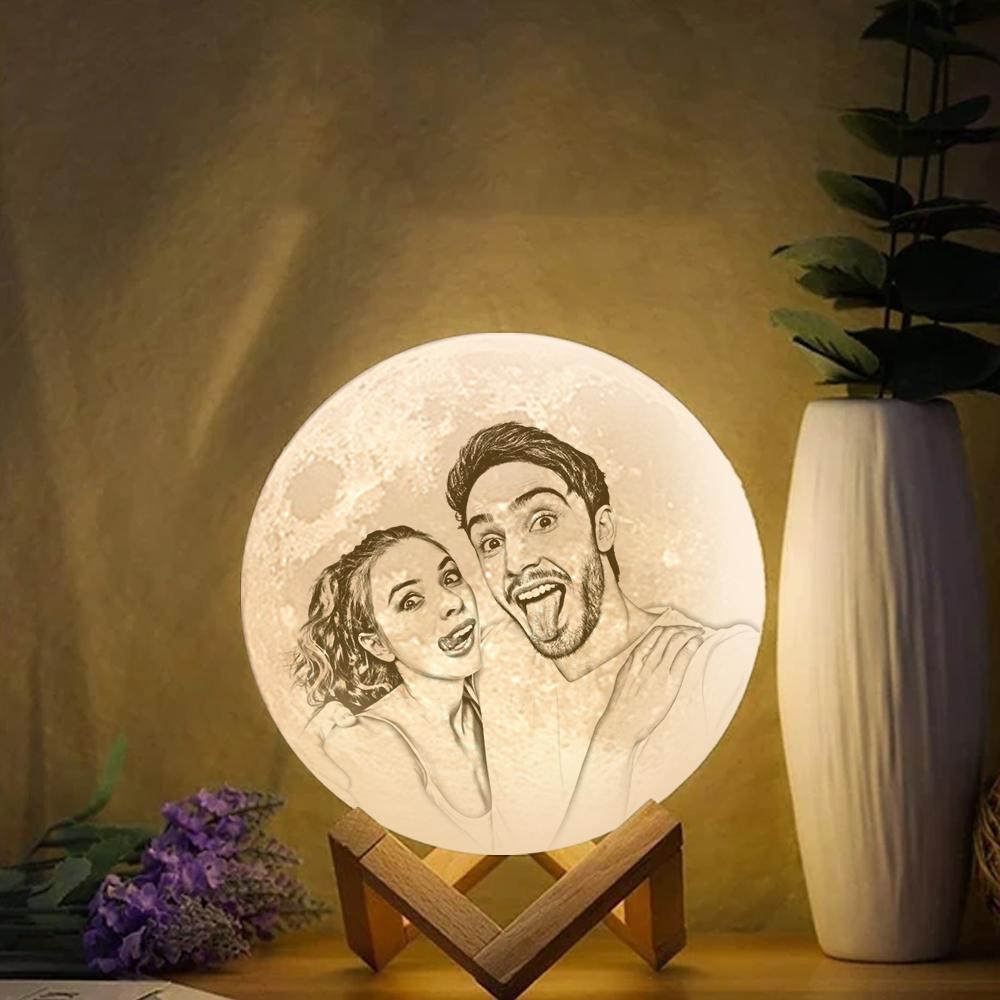 Photo Engraved Moon Lamp Birthday Gift Valentines Gifts For Her - Image 4