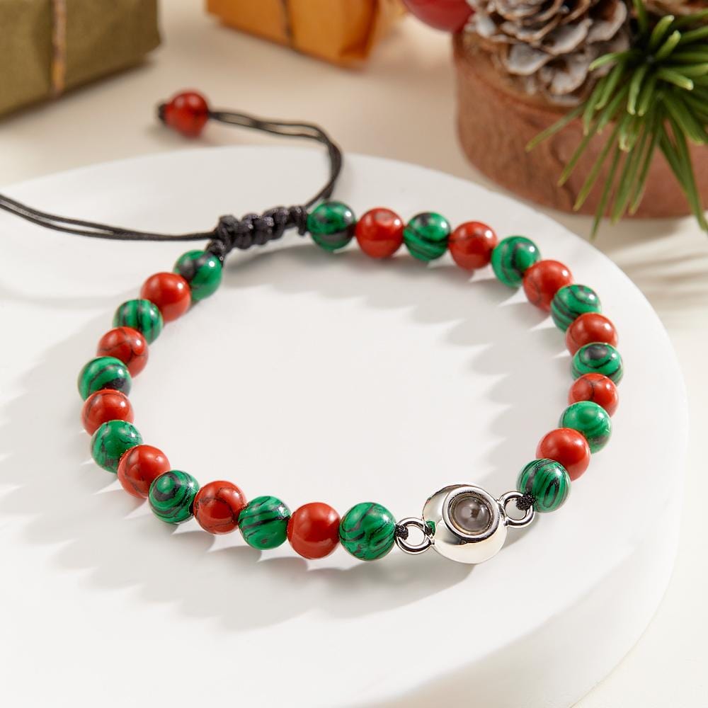 Custom Projection Bracelet Colorful Beads Unique Christmas Couple Gift - Image 3