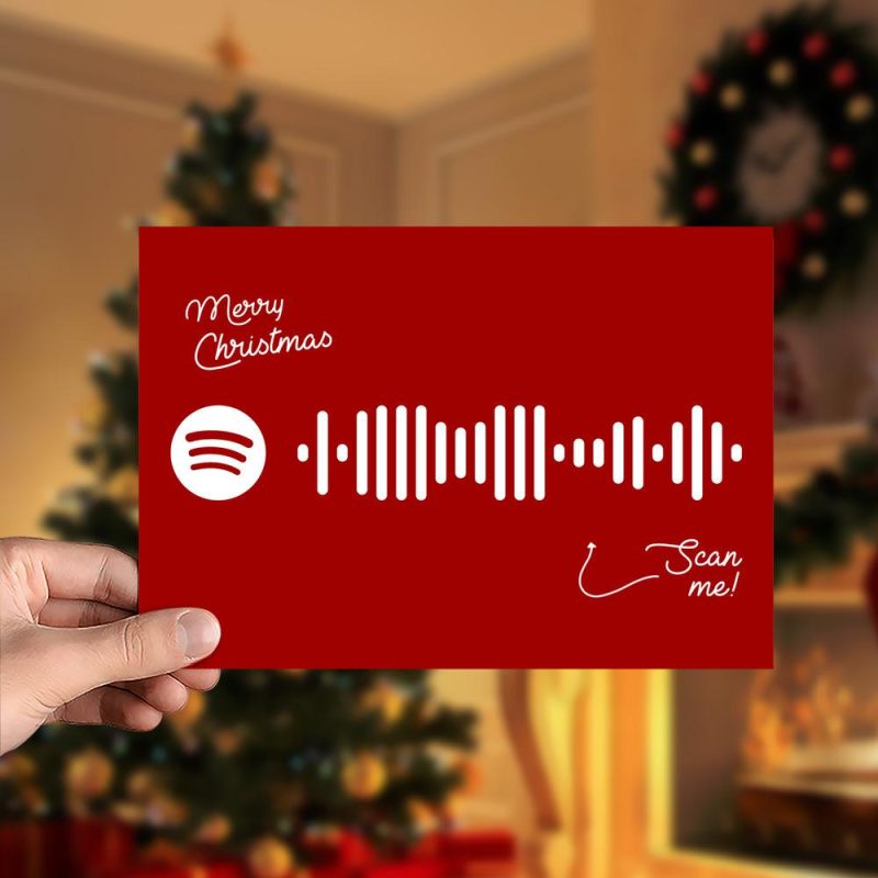 Merry Christmas Baby Spotify Code Music Greeting Card