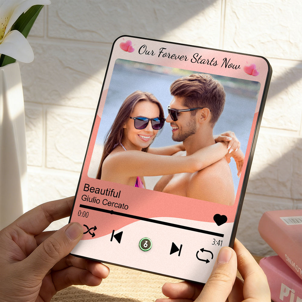 Personalized Song Plaque: Custom Photo Acrylic Music Player Gift - Image 3