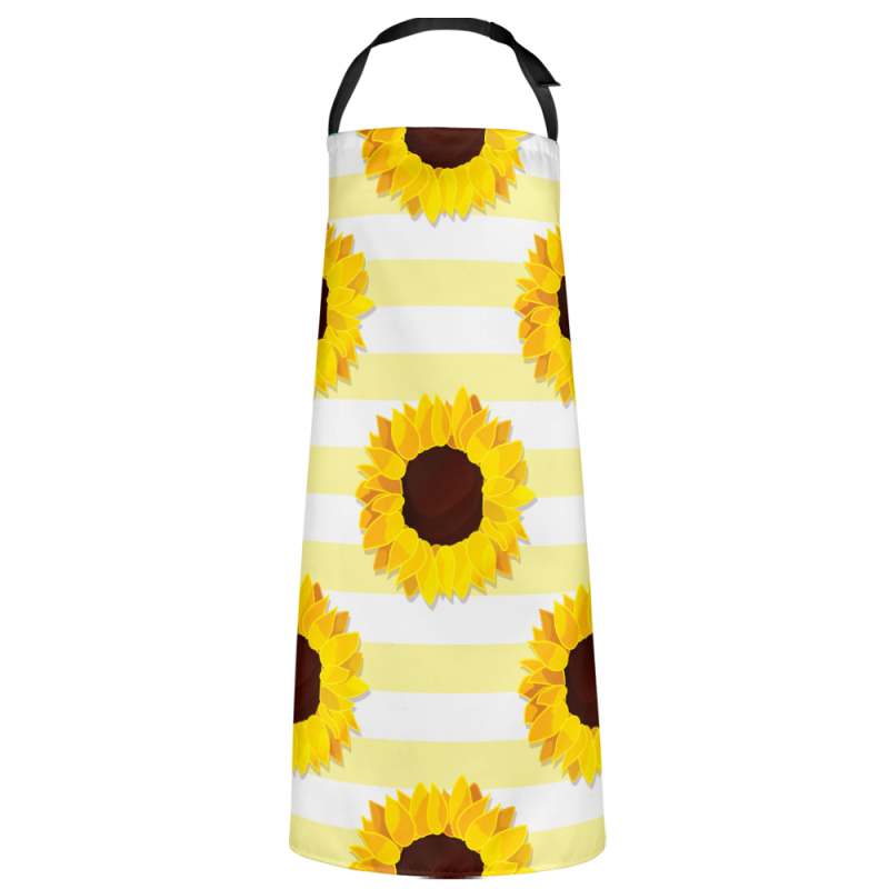 Cooking Apron Sunflower With Yellow Stripe Housewarming Gifts for Women