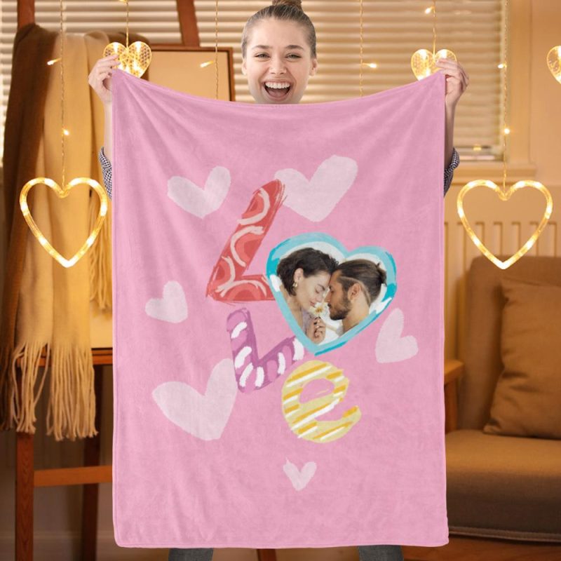 Cutsom Photo Blanket Anniversary Gifts for Him