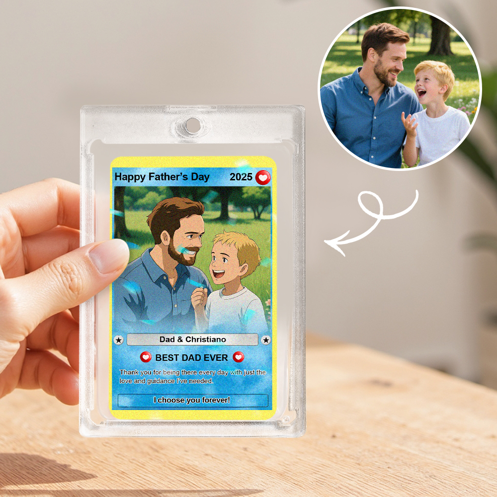 Custom Poke Card, Gift For dad, Father's Day Gift, Custom Poke Present