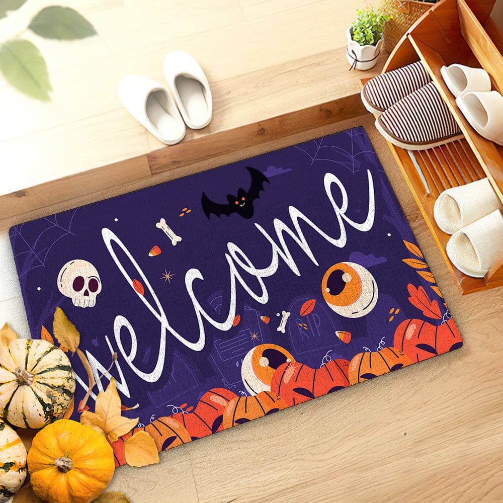 Halloween Door Mat Pumpkin Floor Mat Fall Welcome Mat Halloween Decor - Image 3