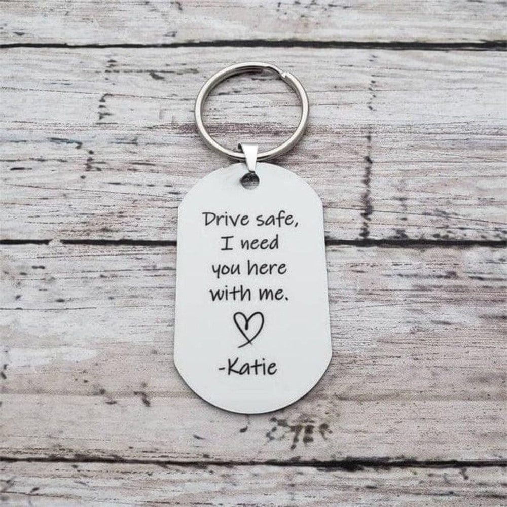 Drive Safe Keychain Custom Photo Keychain With Name Birthday Gifts For Boyfriend - Image 5