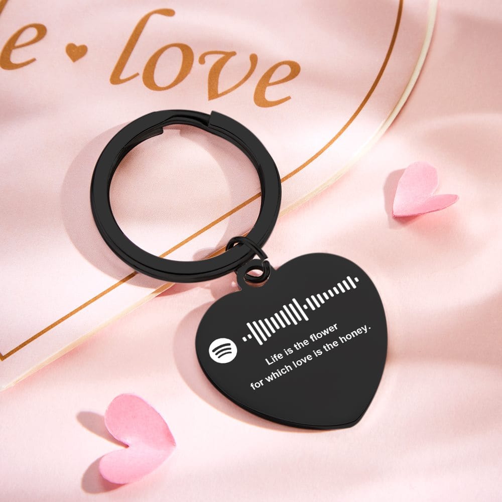 Personalised Keychain With Text Personalised Keychain Gifts for Music Lovers