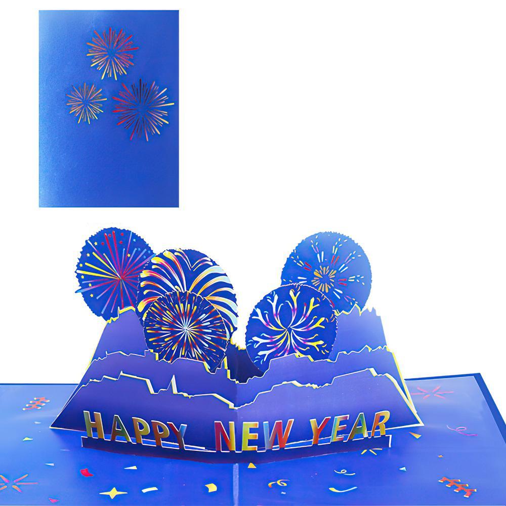Fireworks 3D Pop Up Card New Year Greeting Card - Image 2