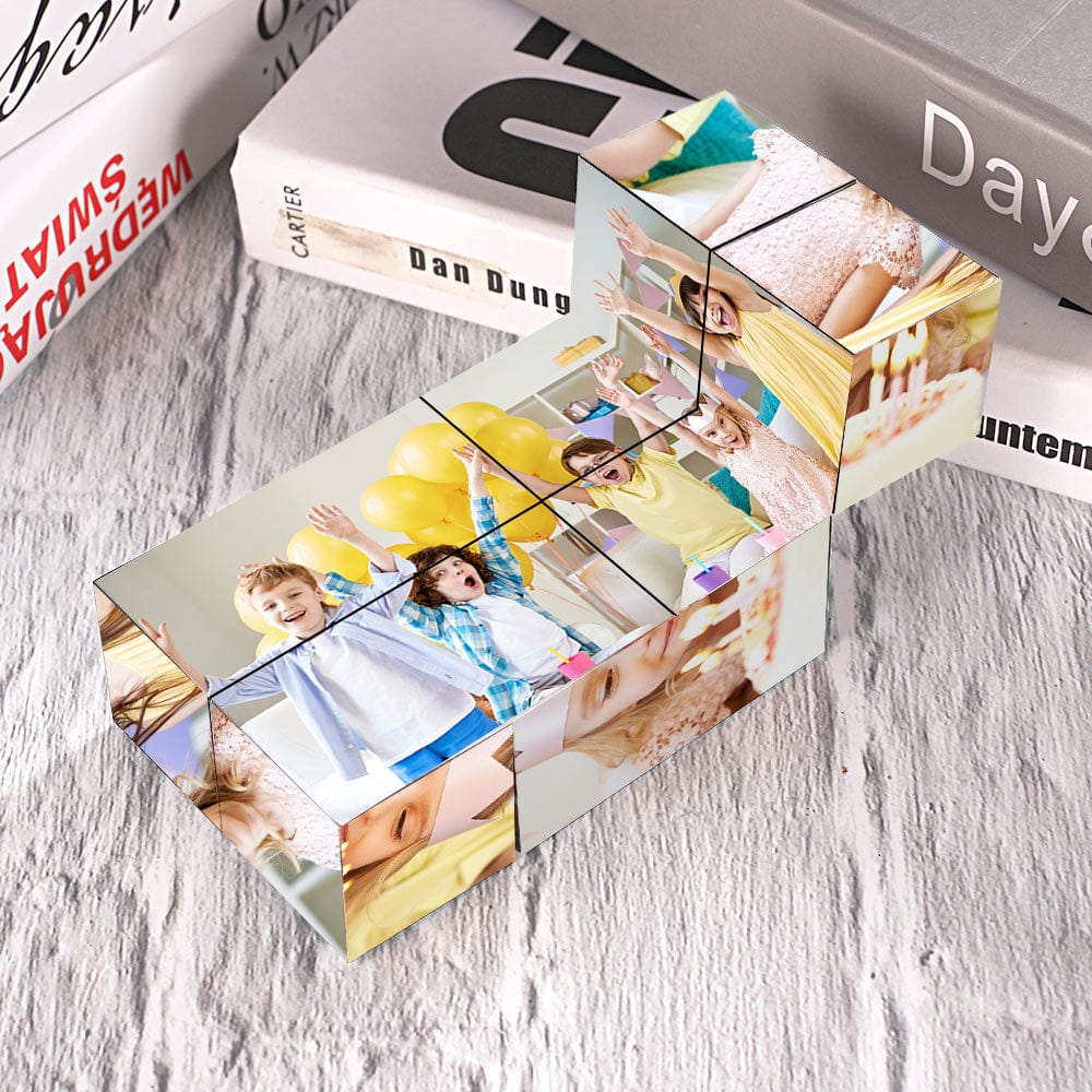 GiftLab Birthday Gift Custom Photo Cube Flipping Photo Cube Magic Cube - Image 2