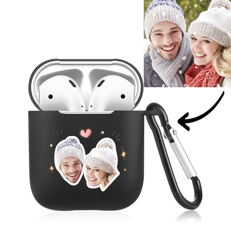 Custom Photo Earphone Case for AirPods Couple’s Keepsake Gift Black – Avatar