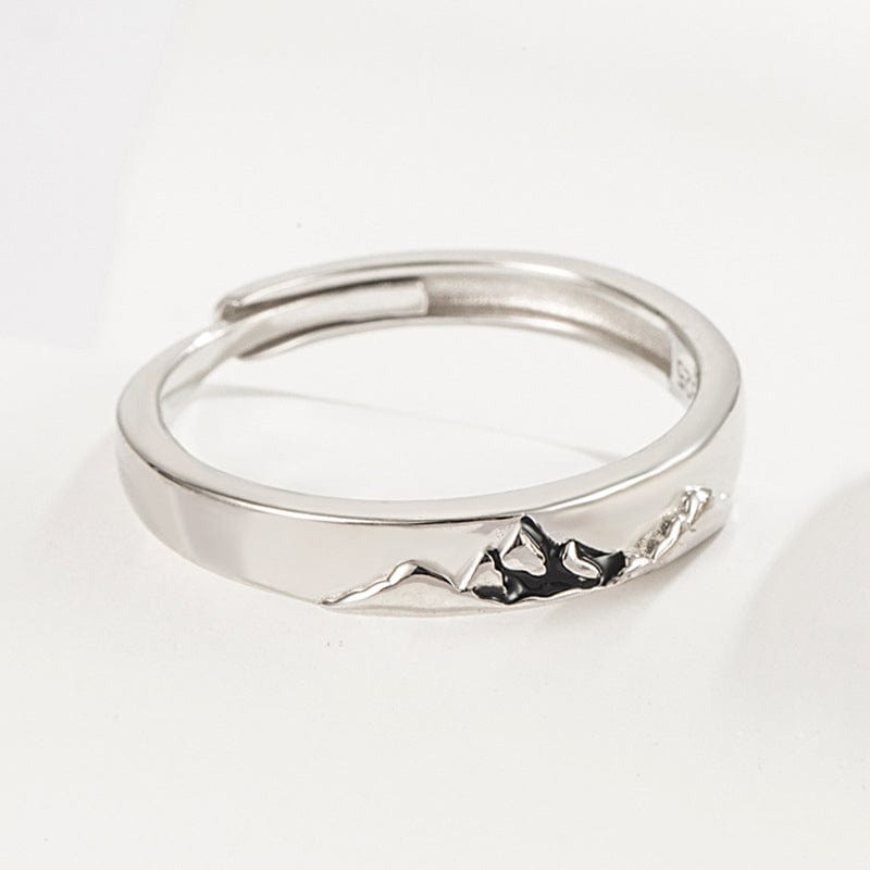 Mountain Ocean Couple Rings Matching Adjustable Ring Jewelry Gift for Lovers - Image 5