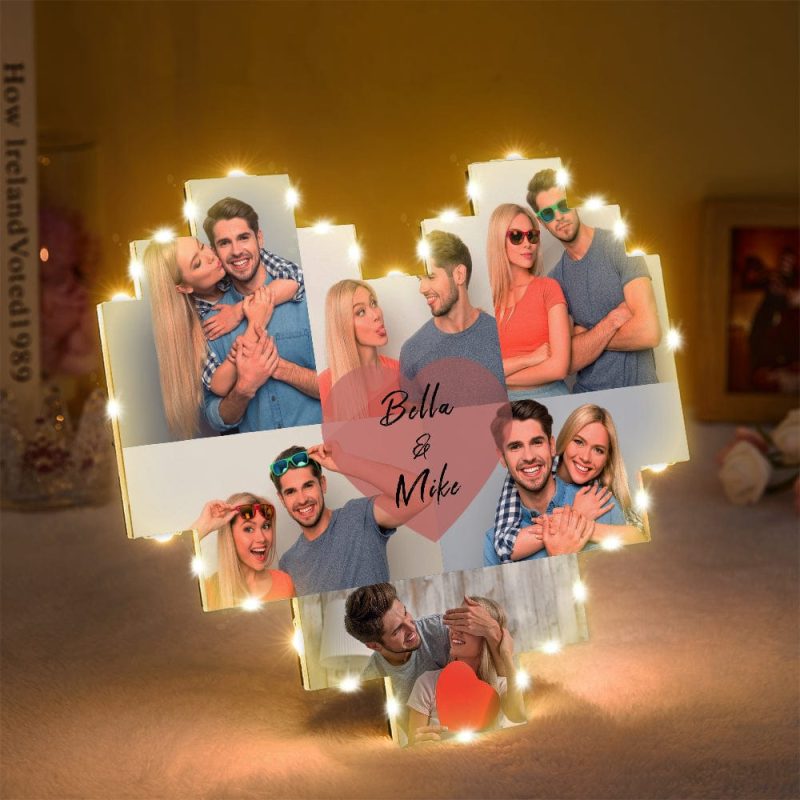 Long Distance Gifts Custom Photo Collage Photo Light Gifts for Her Acrylic
