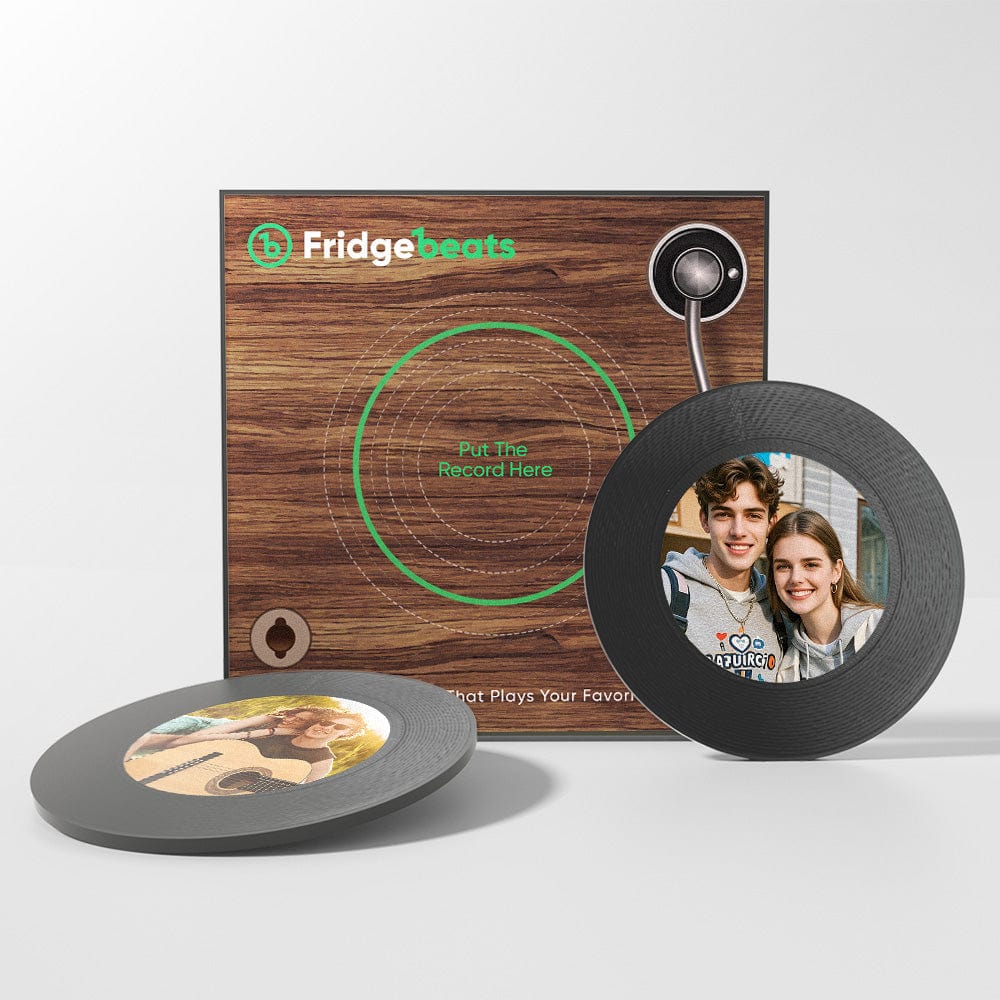 Custom Music & Photo Fridge Magnet Can Customize 1-6 Vinyl and Songs - Image 2