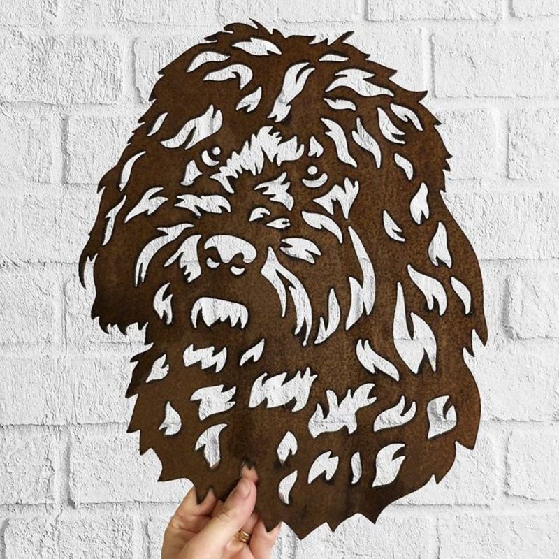 Dog Metal Wall Art Hanging Home Decor Puppy Pet Cockap