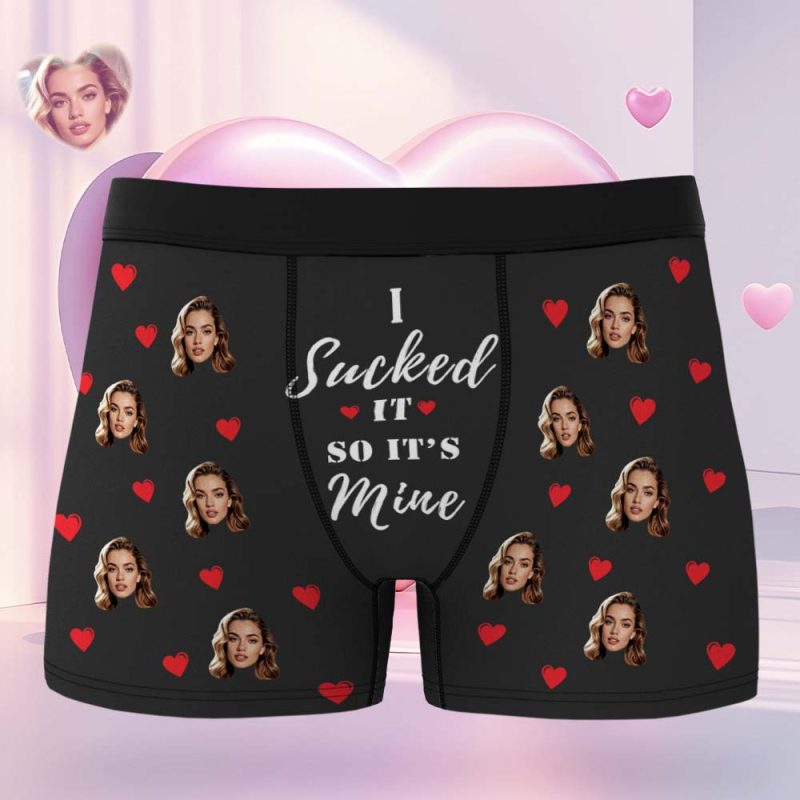 Personalized Face Boxers Custom Photo Underwear 3D Online Preview Valentine’s Day Gift For Men