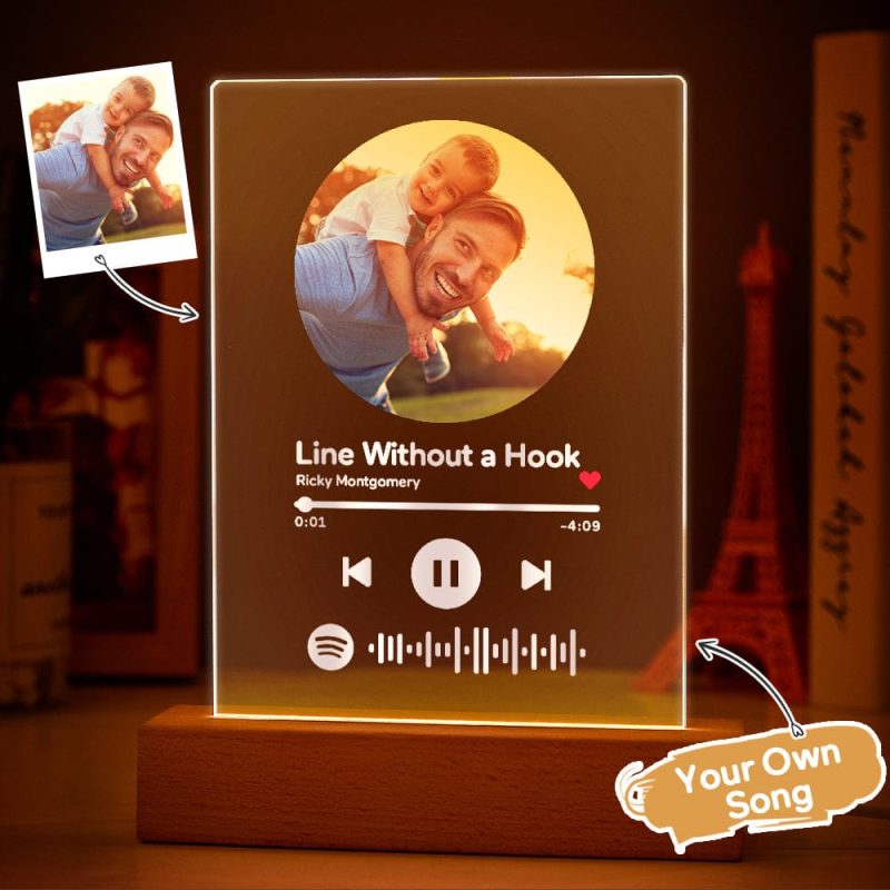 Custom Spotify Night Light Spotify Song Plaques Father’s Day Gifts