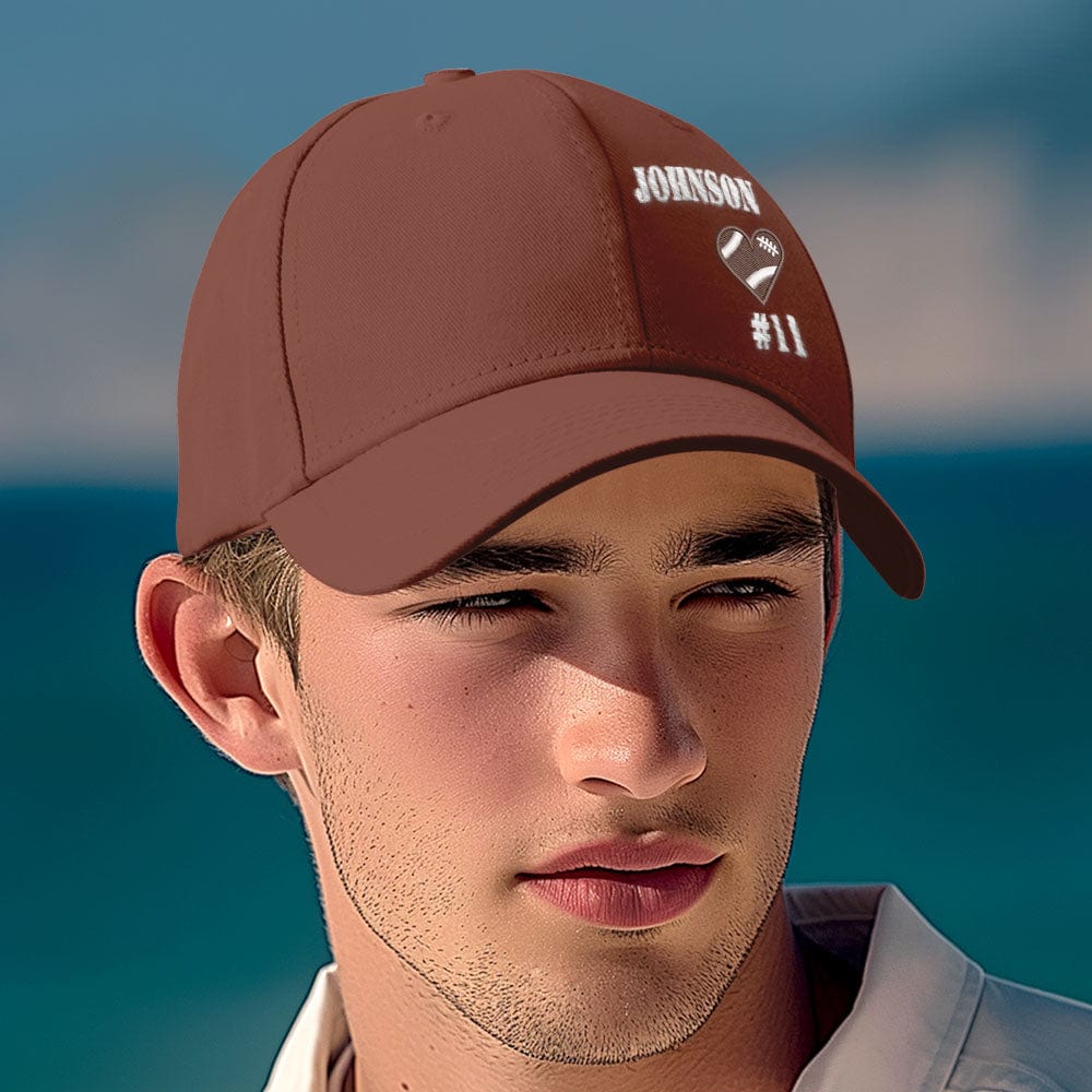 Personalized Football Team Caps Baseball Hats Game Day Gift Idea for Teammates and Sports Fans - Image 2