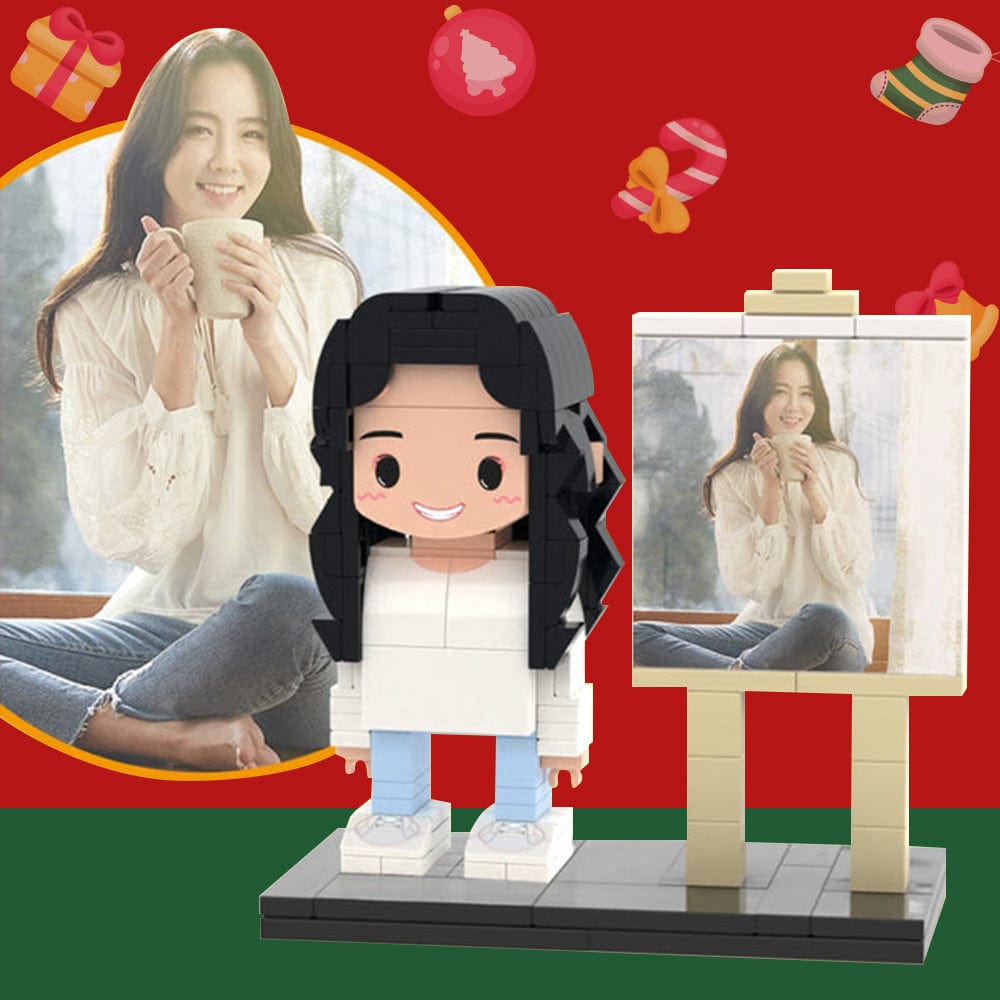 Full Body Custom 1 Person Brick Figures Custom Brick Figures with Frame Small Particle Block Toy Gifts for Girlfriend - Image 2