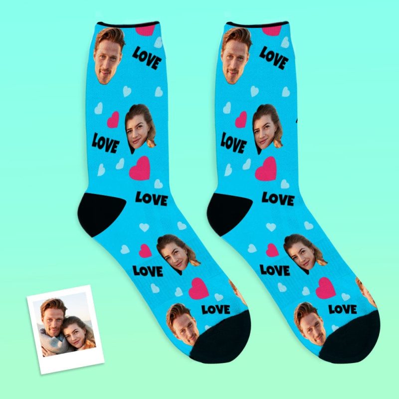 Custom Socks with Faces Gifts for Couple Love