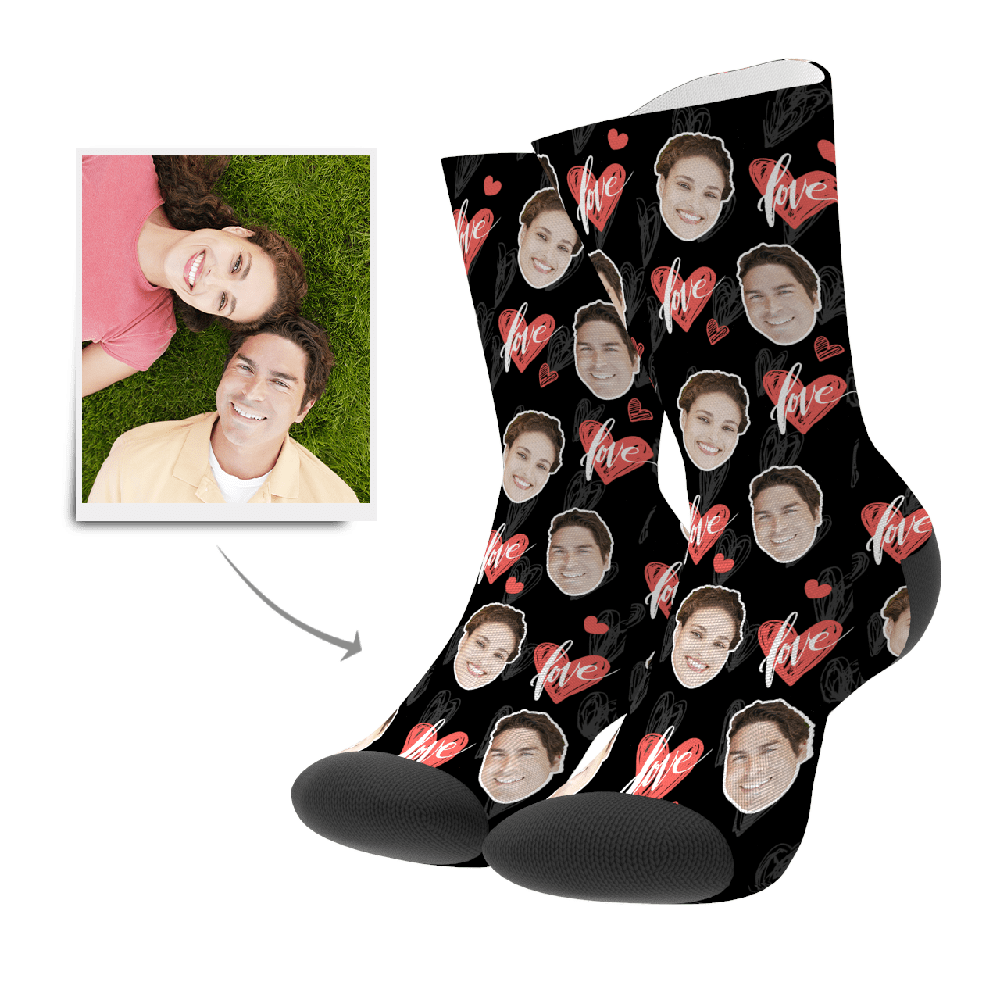 Custom Socks Memorial Gift - Heartbeat Anniversary Gift - Image 2