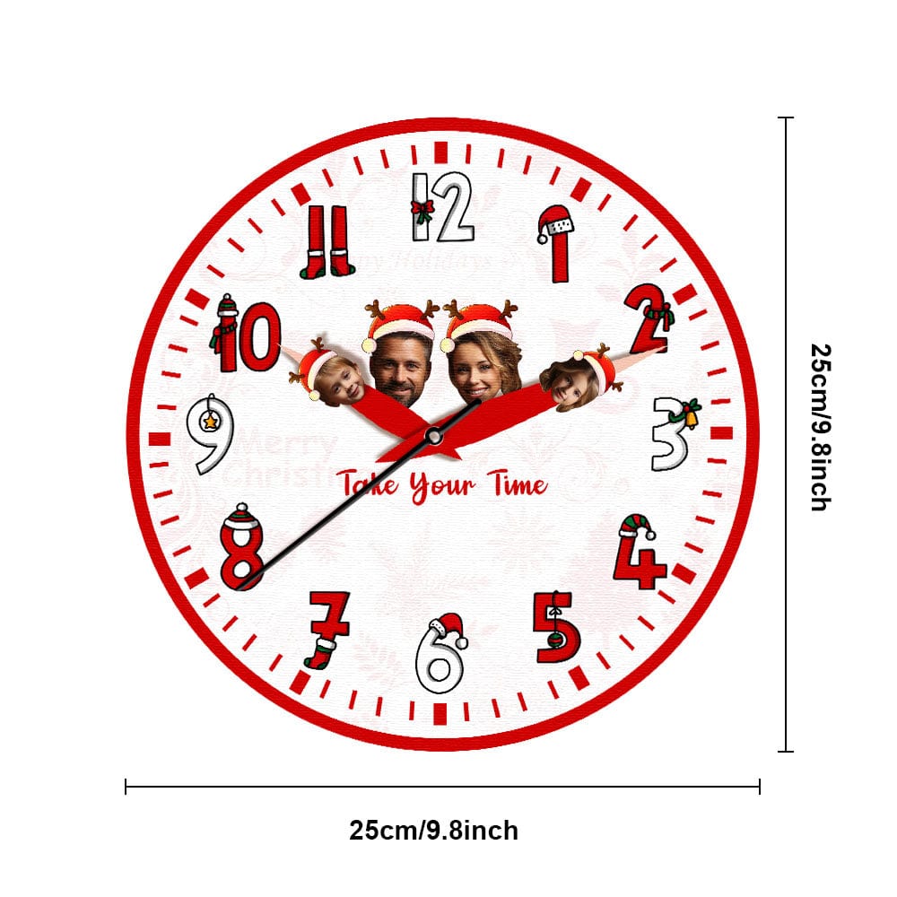 Custom Family Face Clock Christmas Gifts - Image 2