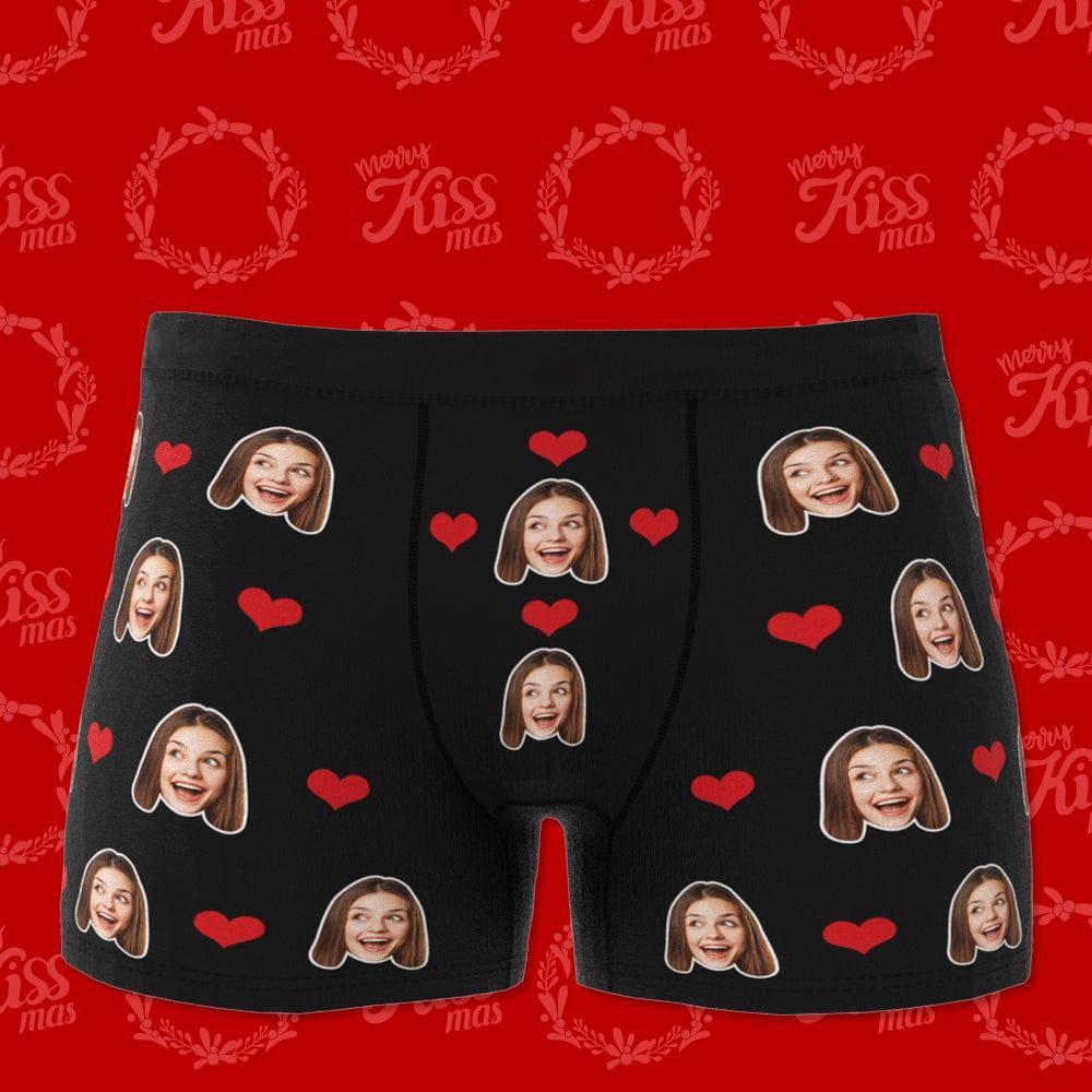 Customized Face Boxer Heart - 5 Colors Christmas Gift For Him - Image 2
