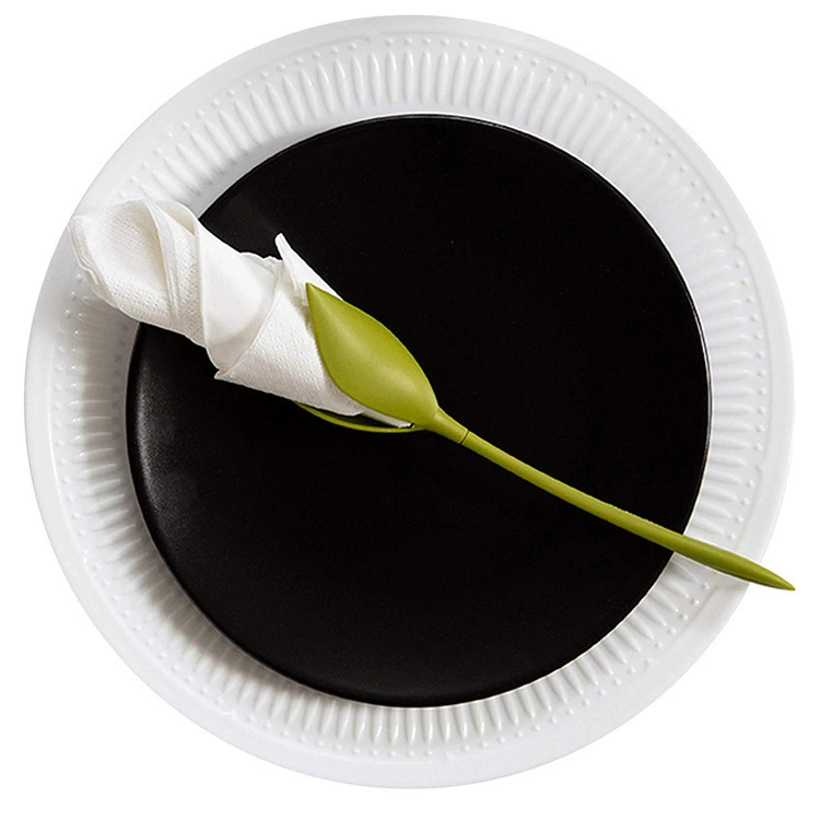 Elegant Flower Napkin Holders Set for Dining Table Decor Floral Napkin Buckles for Weddings Parties