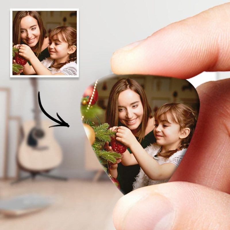 Father’s Day Gift Custom Photo Guitar Pick Gift From Daughter – 12pcs