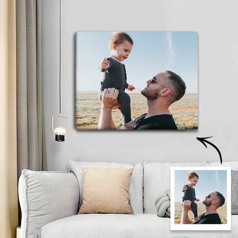 Father's Day Canvas Father's Day Gift Custom Canvas Prints Photo Wall Decor (Optional Frame) - 40*40cm
