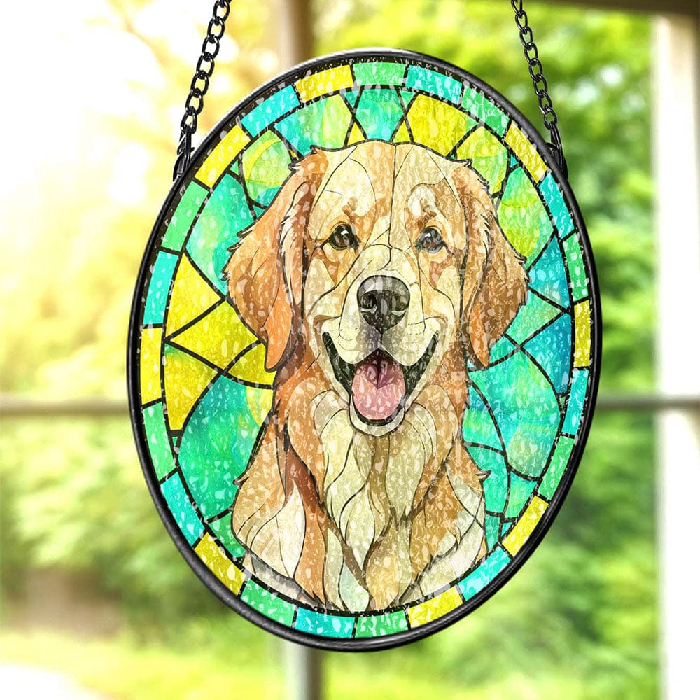 Custom Pet Stained Glass Suncatcher Pet Ornament Remembrance Gifts for Pet Lovers - Image 4
