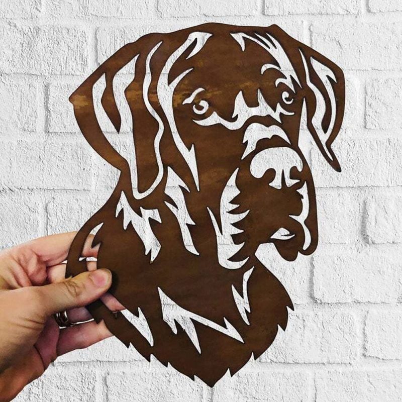 Dog Metal Wall Art Hanging Home Decor Puppy Pet Great Dane