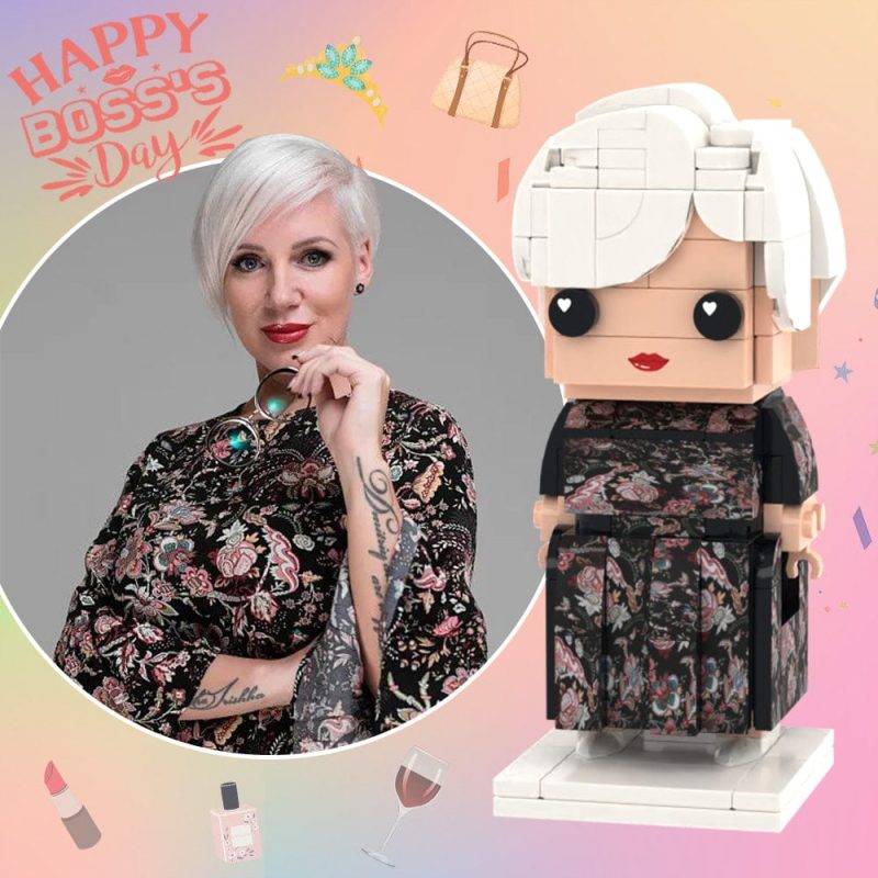 Boss’s Day Creative Gifts Full Body Customizable 1 Person Custom Brick Figures Small Particle Block Toy