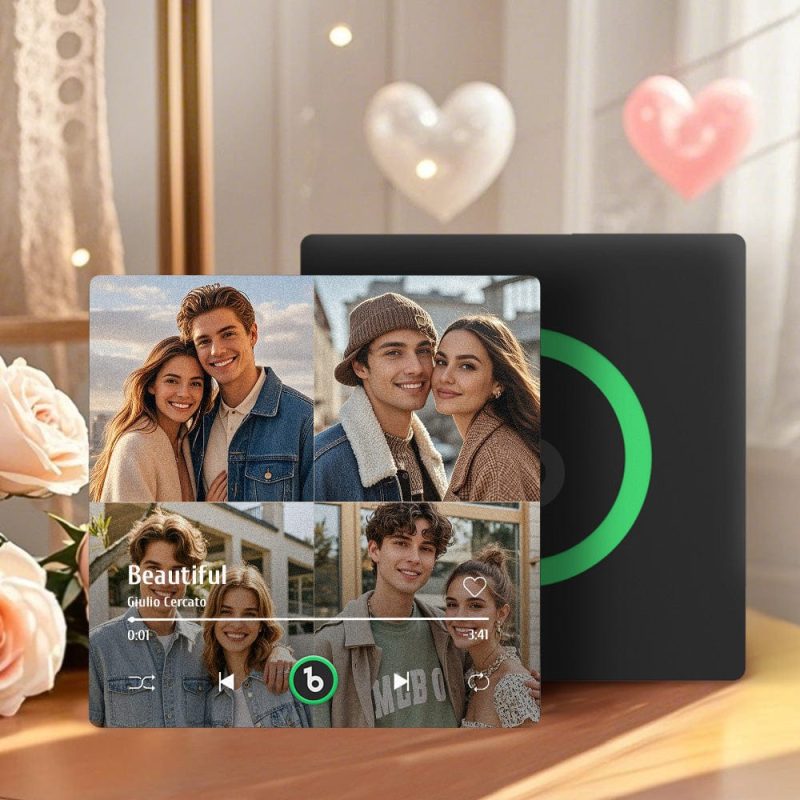 Custom Music Fridge Magnet Album Refrigerator Magnet With Song Music Wall Photo Sticker Music Movement That Can Be Played Valentines Day Gift