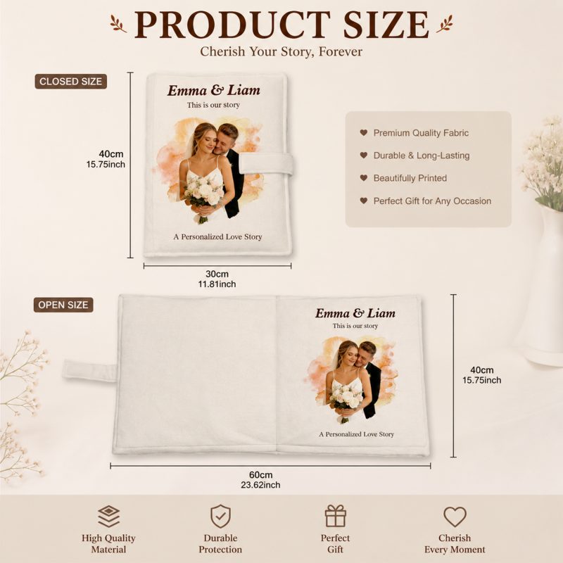 Custom Couple Pillow For Newlyweds Or Dog Lovers Romantic Wedding Memory Cushion Personalized Love Story Gift 3