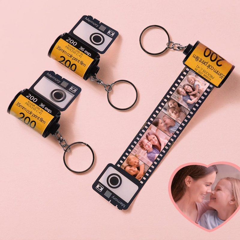 Custom Camera Roll Keychain Personalized Film Keychain Mother’s Day Gifts