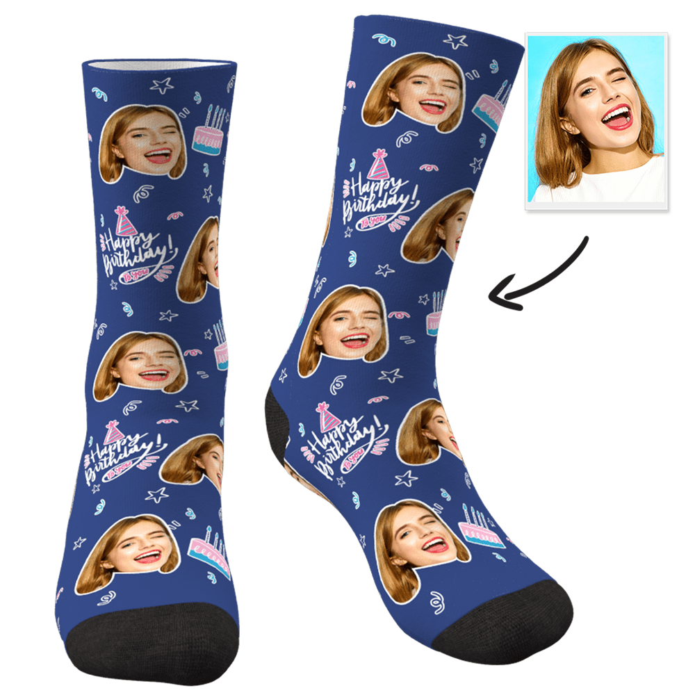 Personalized Face Socks - 3 Colors Birthday Gift - Image 2
