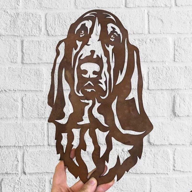 Dog Metal Wall Art Hanging Home Decor Puppy Pet Basset Hound