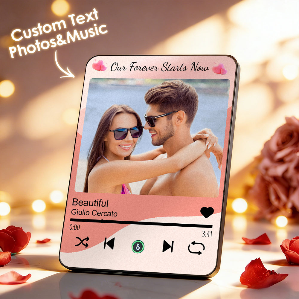 Personalized Song Plaque: Custom Photo Acrylic Music Player Gift