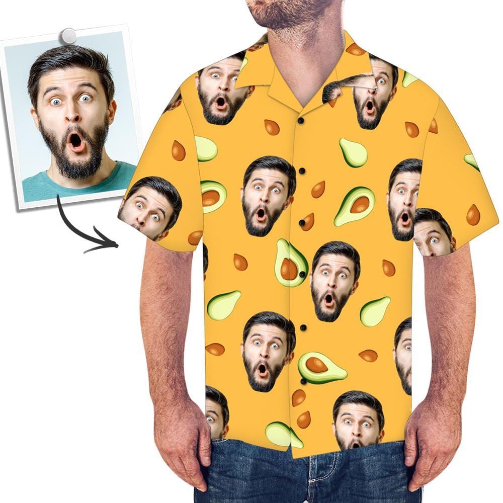 Custom Hawaiian Shirts with Face Gift For Dad - Avocado - Image 2
