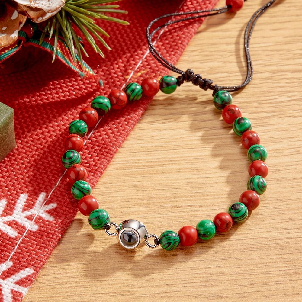 Custom Projection Bracelet Colorful Beads Unique Christmas Couple Gift - Image 2