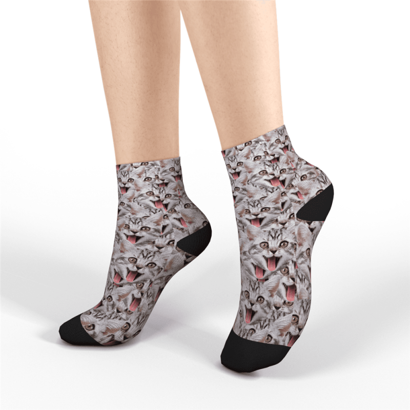 Cat Face Socks Personalized Face Socks Christmas Gift