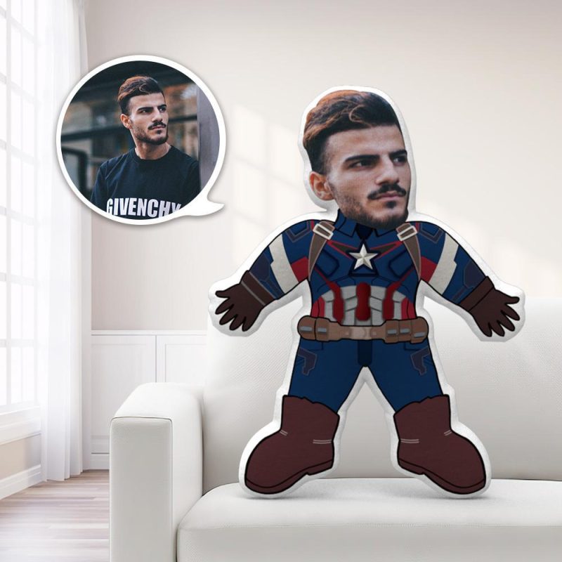 Personalized Face Pillow Toy Capitain America Civil War Throw Pillow Boby Pillow Gag Gifts Funny Teacher Gifts