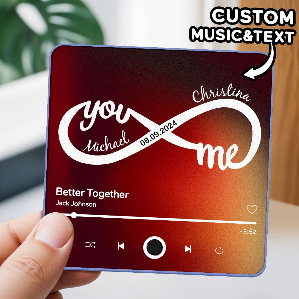 Customized Music Fridge Magnet Personalized Fridge Magnet With Name Infinity Love