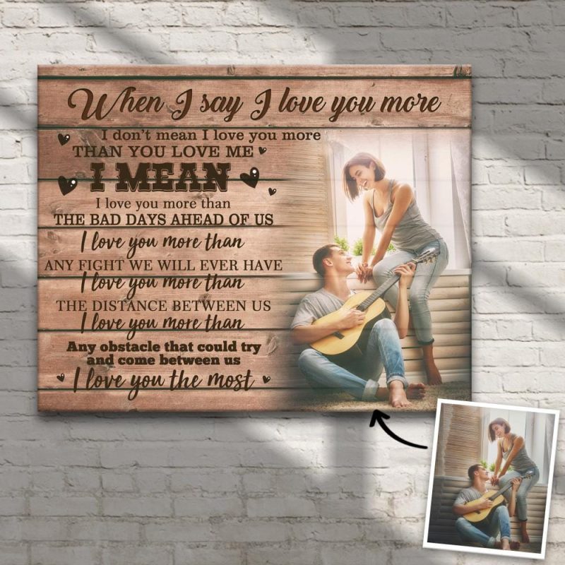Custom Canvas Print Photo Wall Decor Gift for Couple